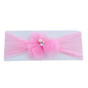 ink Ruffle Flower Baby Girl Headband Handmade Seamless Soft Infant Hair Accessor